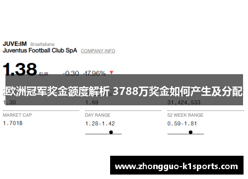 欧洲冠军奖金额度解析 3788万奖金如何产生及分配 欧洲冠军奖金额度解析 3788万奖金如何产生及分配